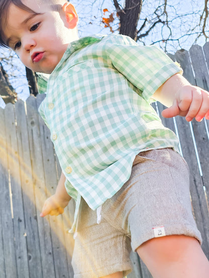 Baby Boy's Oat Gauze Shorts