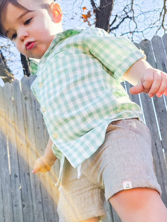 Baby Boy's Oat Gauze Shorts