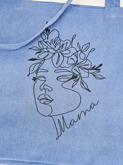 Whimsical Mama  Tote - Periwinkle