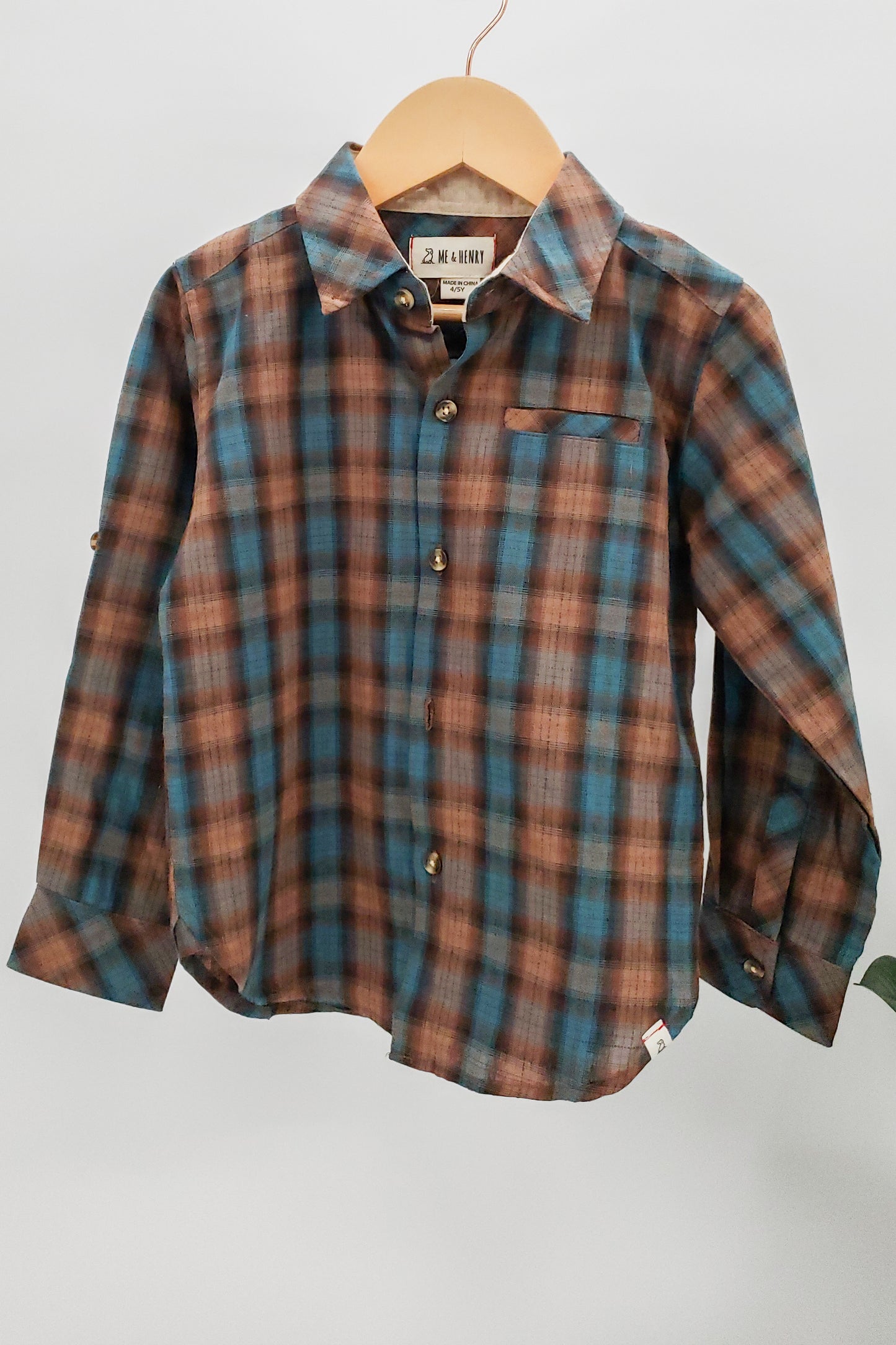 Plaid Button Front Shirt