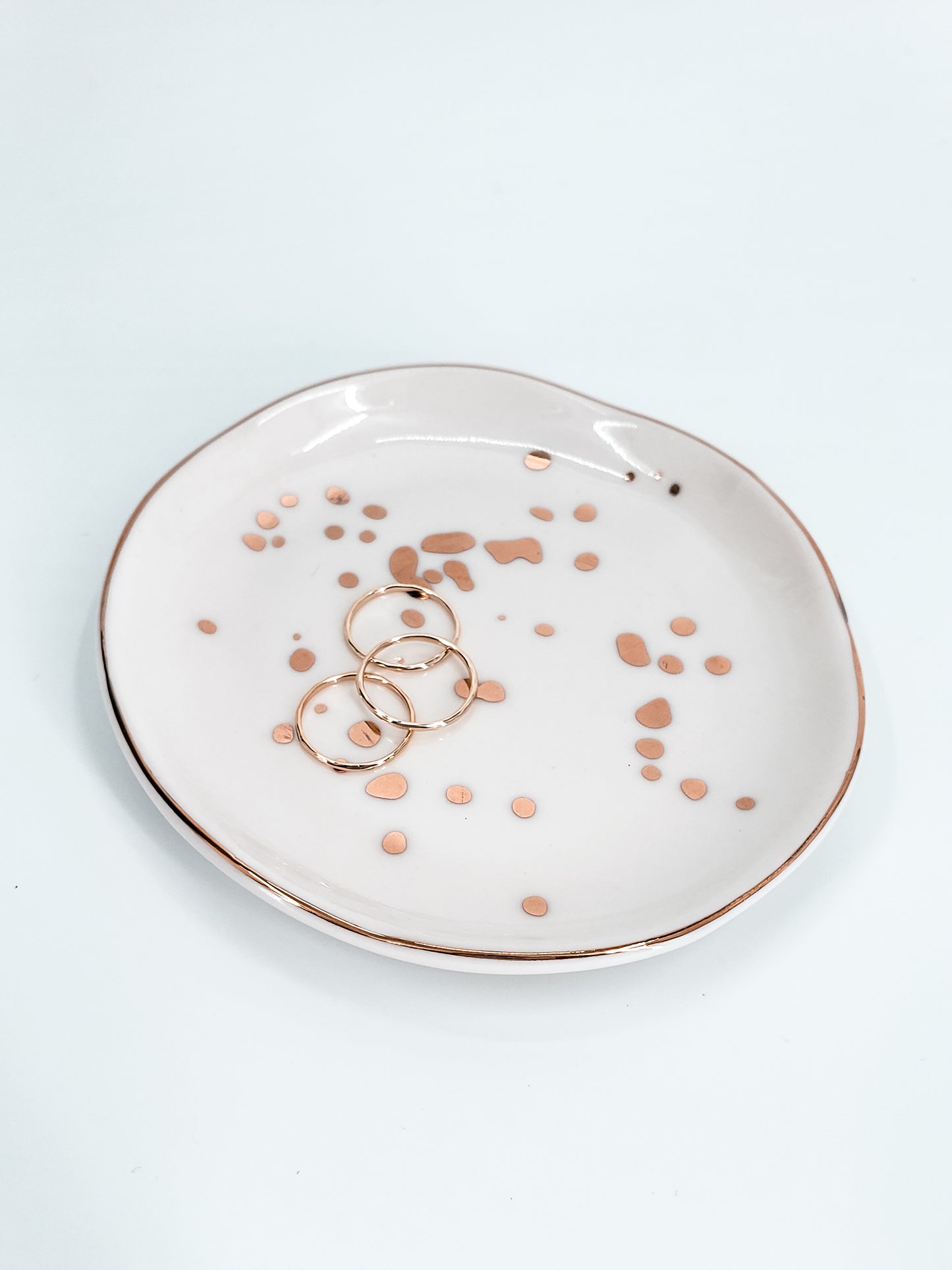 Golden Speckled Jewelry Dish