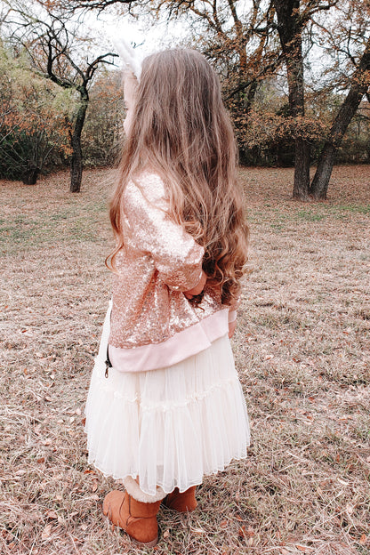 Rose Gold Bomber Jacket