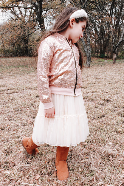 Rose Gold Bomber Jacket