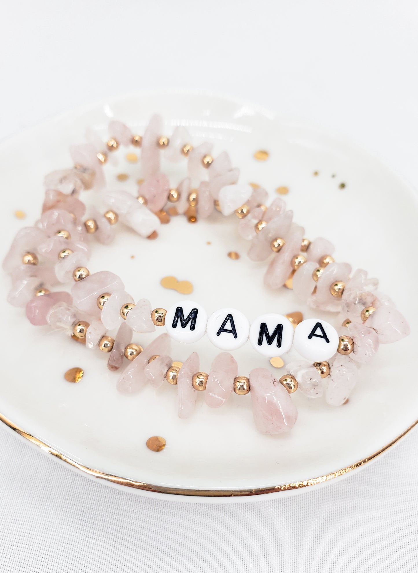 Rose Stone Mama Bracelet Set