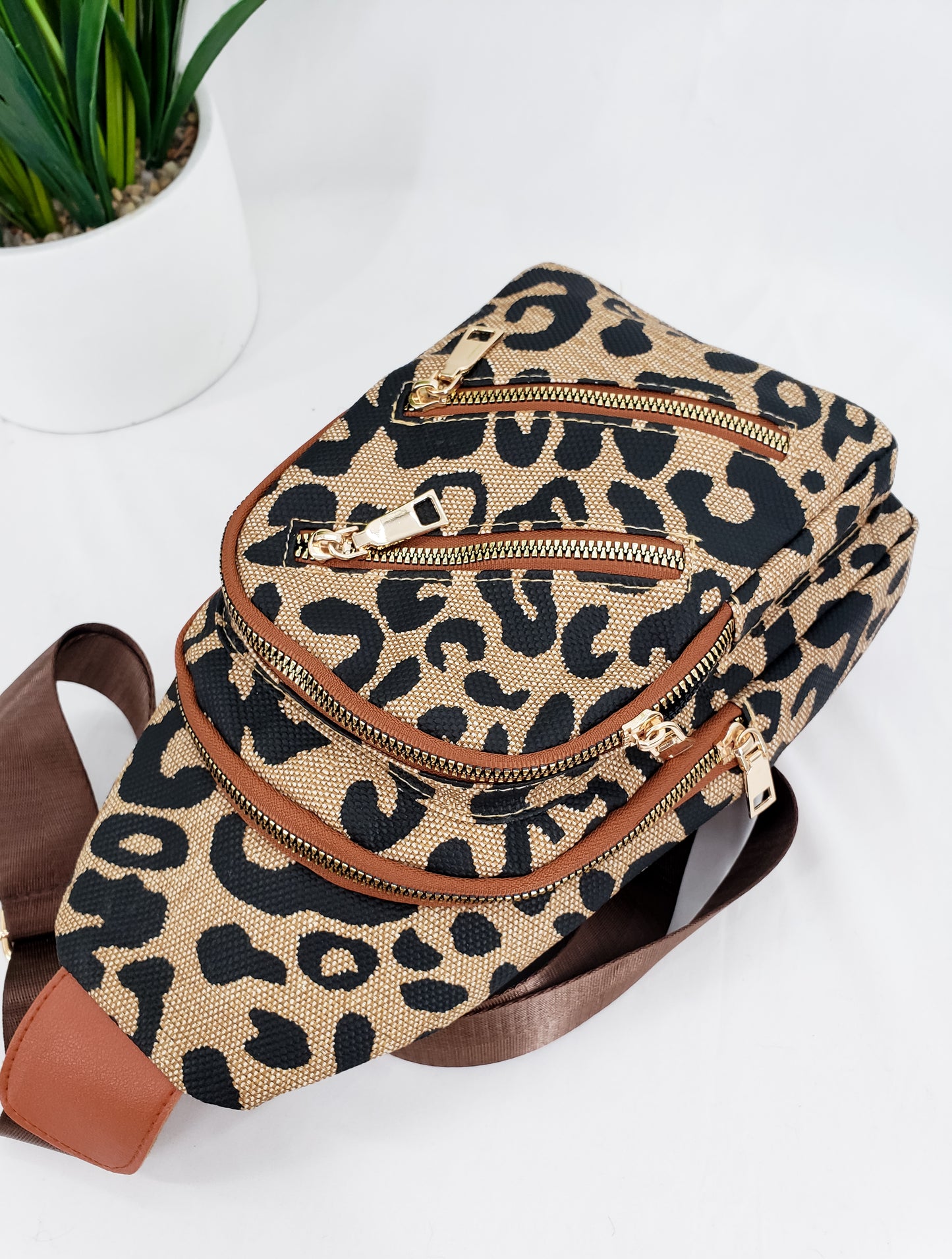 Leopard Sling Bag