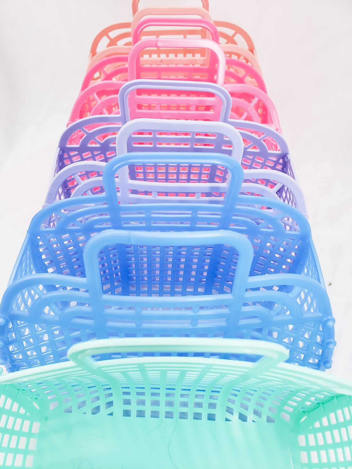 Retro Jelly Basket Tote - Mint