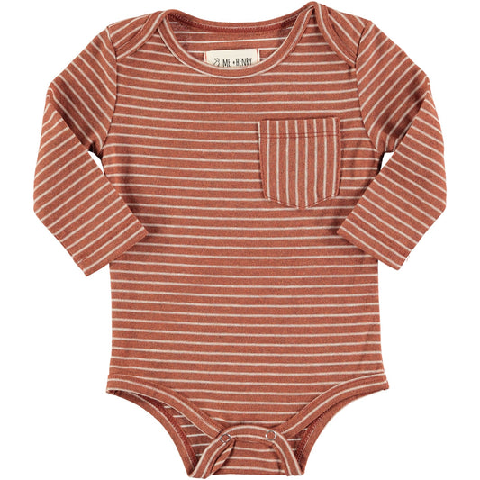 Earth Stripe Pocket Onesie