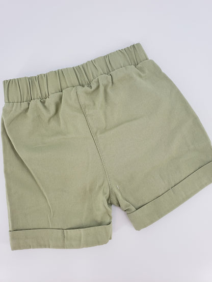 Cotton Olive Shorts