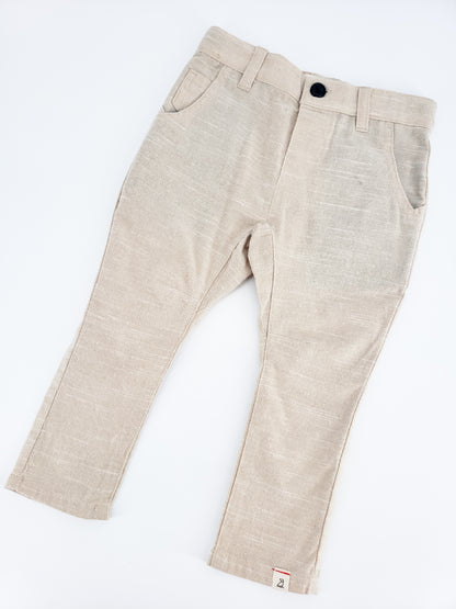 Stone Cotton Trousers