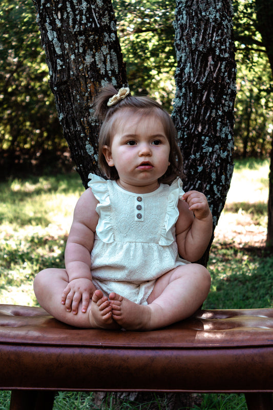 Ivory Lace Romper